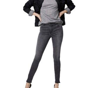 J Brand Jeans Size 28 Skinny Low Rise Hem Zipper Gray